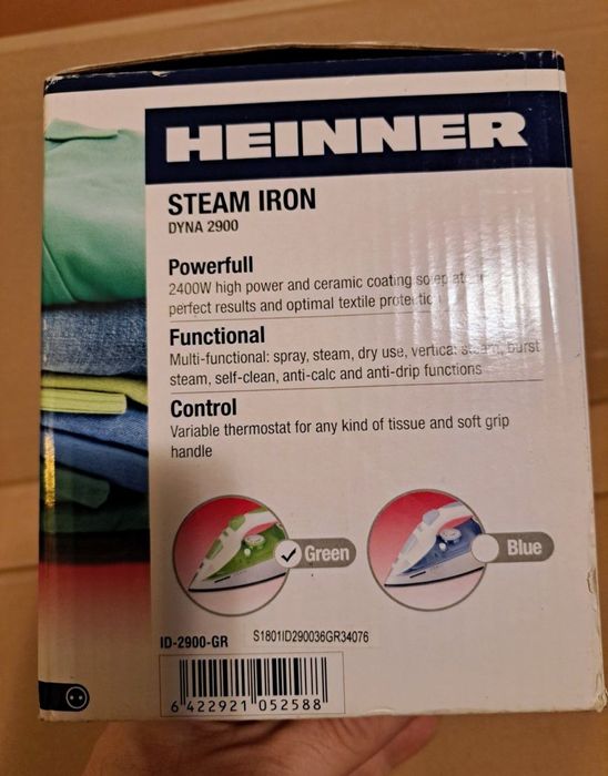 Fier de calcat Heinner Dyna calcator verde nou sigilat