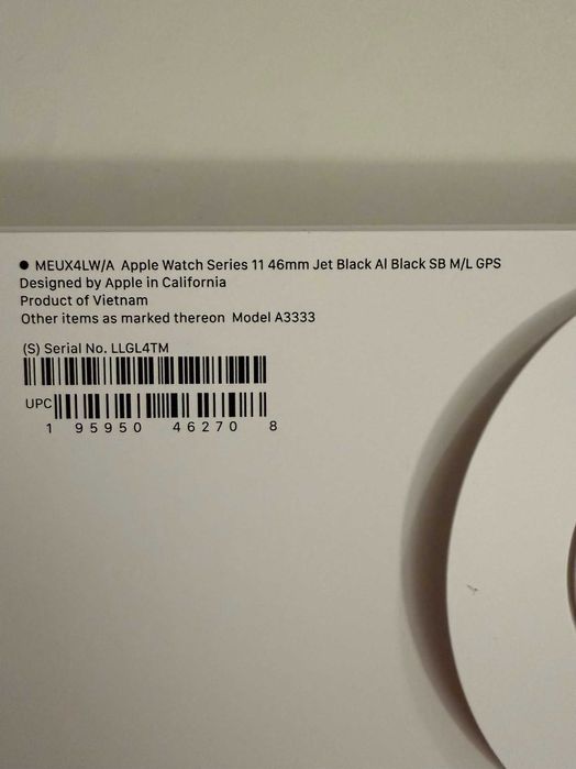 Apple Watch Series 11 (GPS) 46mm Jet Black – С Гаранция, като нов