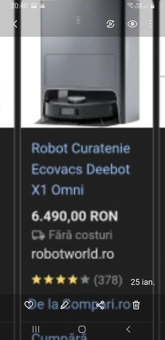 Vand aspirator cu mop  ecovacs