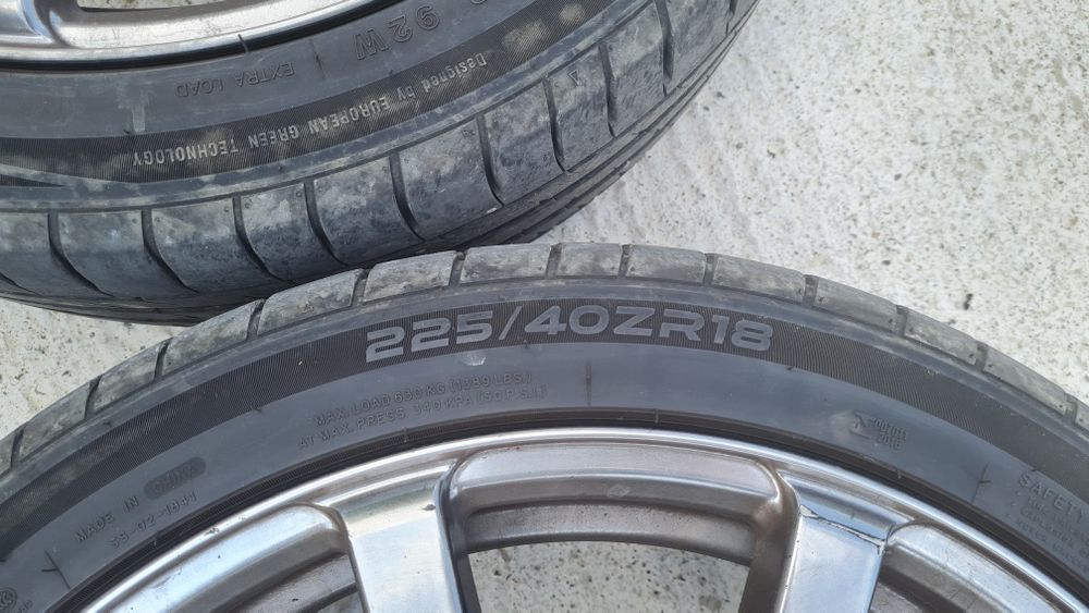 Jante aliaj R18 x 7 1/2JJ ET 38 cu cauciucuri vara 225/40ZR18 Tourador