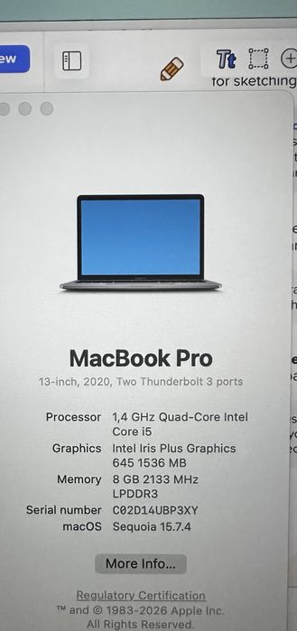 MacBook Pro 13 inch 2020