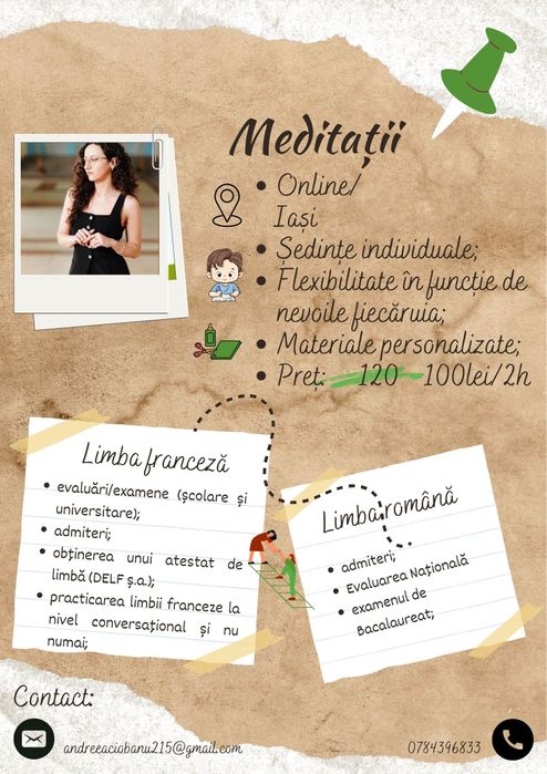 Meditații limba franceză și limba română