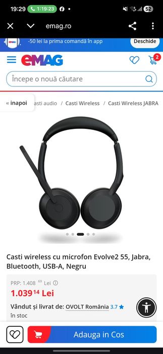 Maneta Xbox si Casti Jabra Evolve2 55