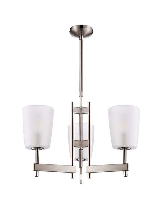 Lustra cu 3 brate, bec E14, 42W, argintiu