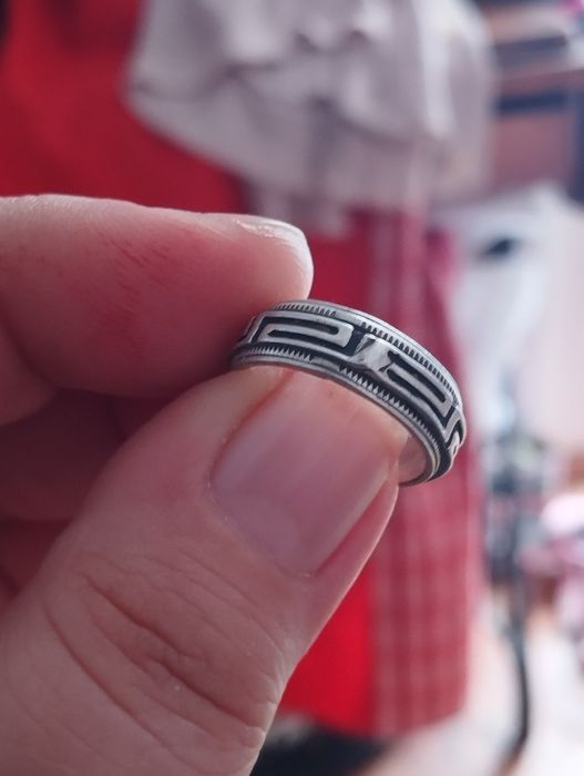 Inel antistres din argint cu motive grecești