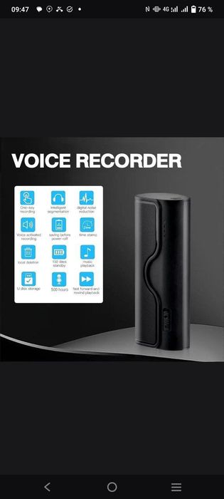 Диктофон 16 кунгача ёзадиган.64 гб юотир Diktofon