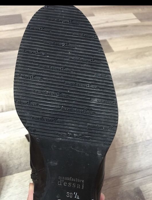 Cizme piele manufacture d’Essai originale 38 cisme maro noi ghete