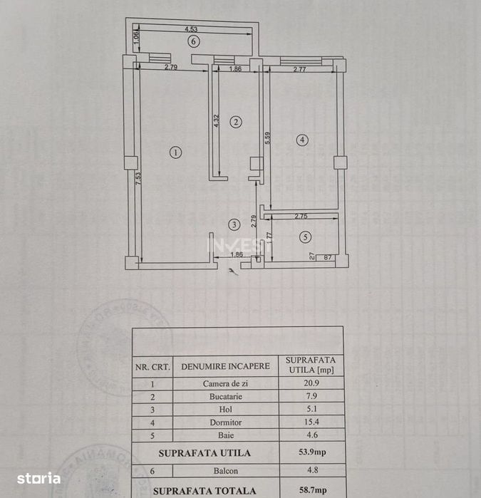 2 Camere Decomandat 59mp mobilat Popas Pacurari, Iasi