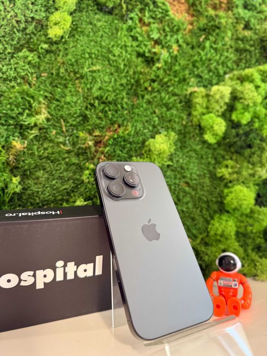 iPhone 16 Pro, Black Titanium, 256 GB, 100% Baterie #8018