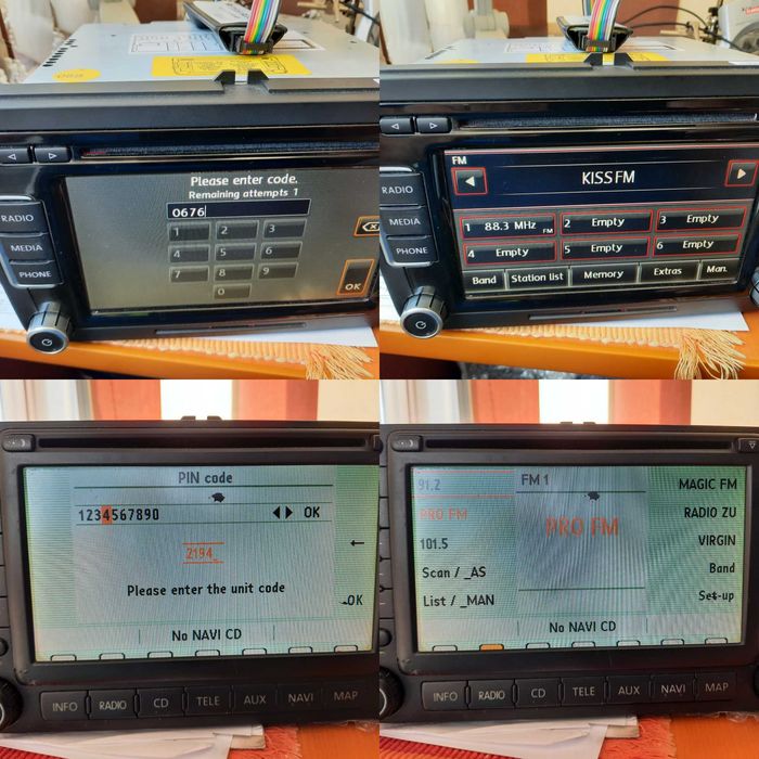 Decodare rns,rcd300,310,315.510 pin safe