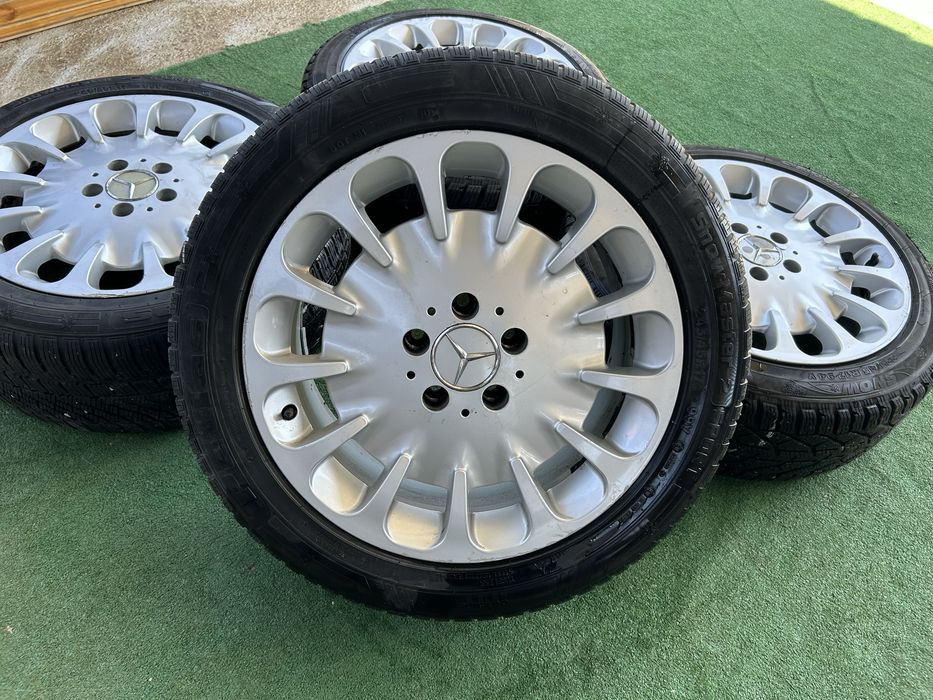 5х112 17 оргинални mercedes ET 38 със зимни гуми
