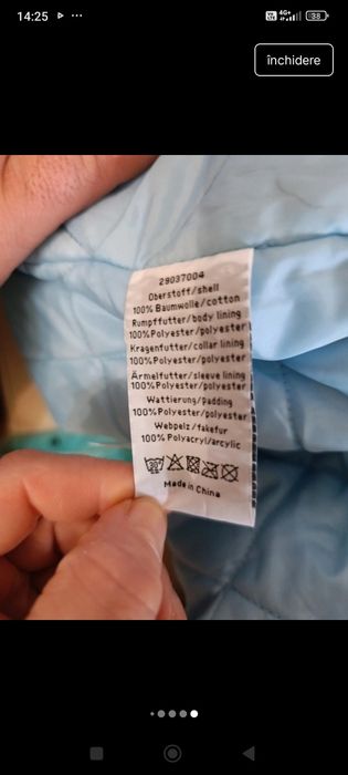 Geacă cu guler detașabil șnur in talie My Mo