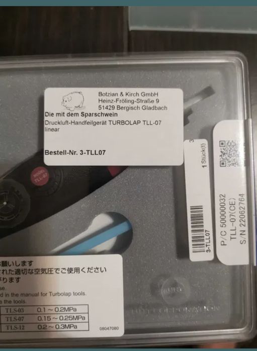 Pila pneumatica /lustruire kit Turbo lap TLL-07