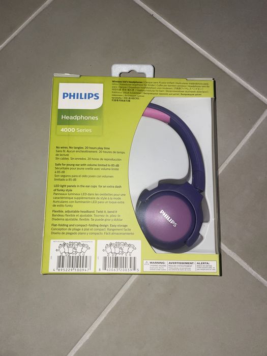 Casti Audio pentru copii Over-Ear Philips,Roz și Albastru
