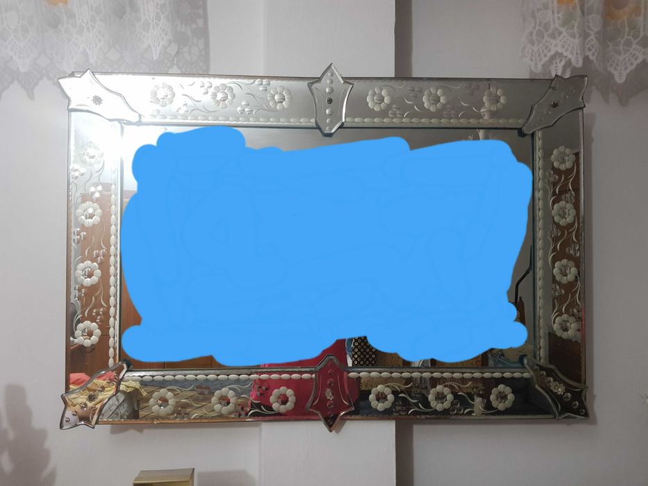 Oglinda venetiana din cristal