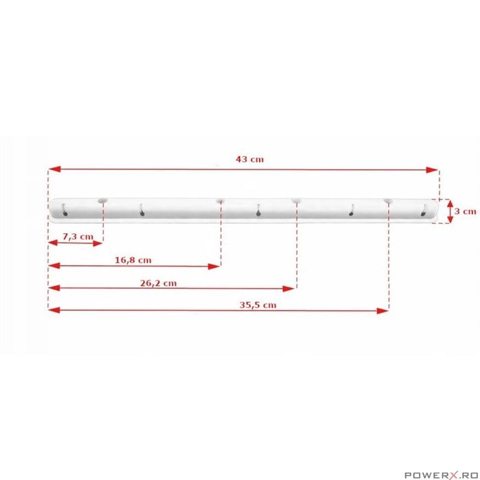 Uscator rufe de tavan 5x100 cm, Sepio