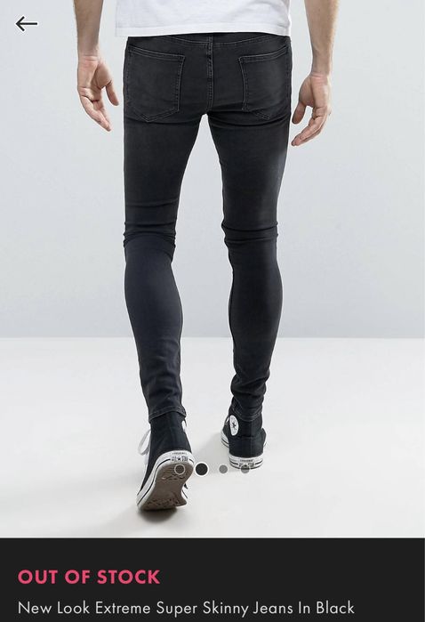 jeansi barbati New Look extreme super skinny negri noi