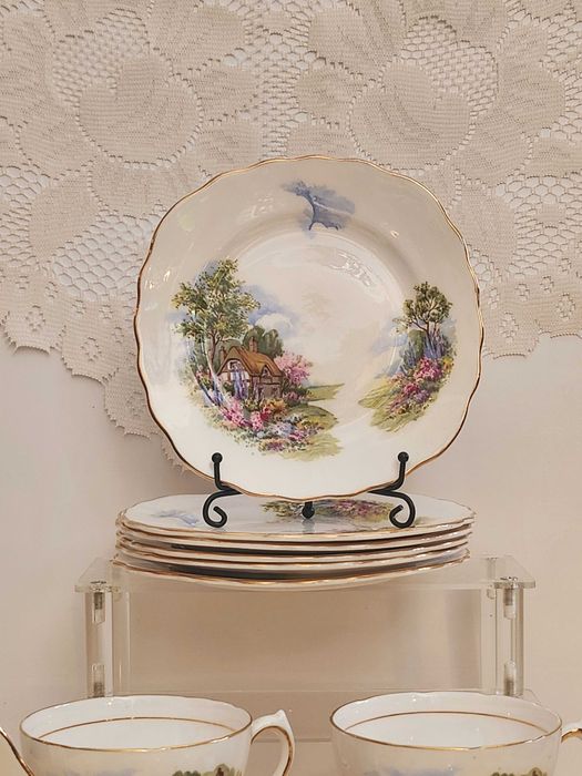 Чаен сервиз Royal Vale с английски пейзажи за 6 души