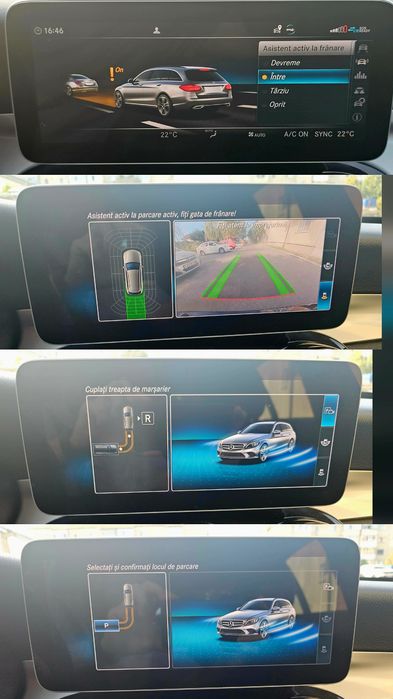 Mercedes C180 parcheaza singura camera navi mare piele km reali