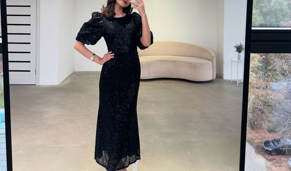 Платье вечерный черный