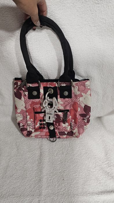 Poșetă geantă mica roz cu model floral GG&L Studio