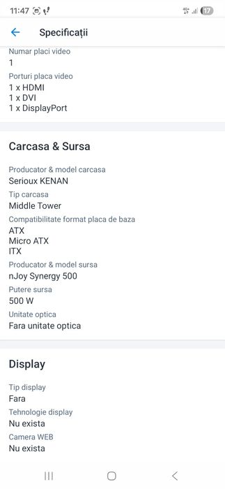 VAND Sistem Desktop PC Gaming Serioux Powered by ASUS