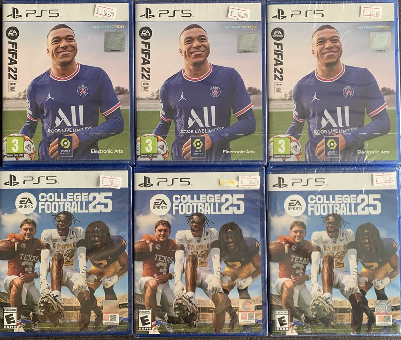 PS5, Playstation 5 игри College football 25, Fifa 22  - 10.00€ - нова