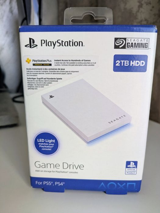 HDD Extern Seagate Game Drive 2TB PS5/ PS4  Licențiat Oficial, Sigilat