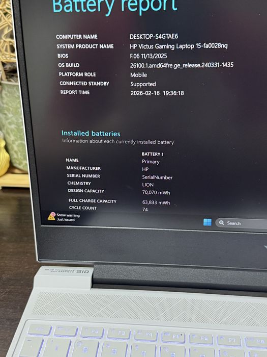 Laptop RTX 5060 NOU GARANTIE 10 LUNI i7-13620H Baterie 75 Cicluri