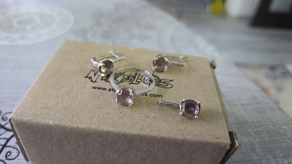 Сребърни бижута от Николас със султанит. Наличен е пръстенът!