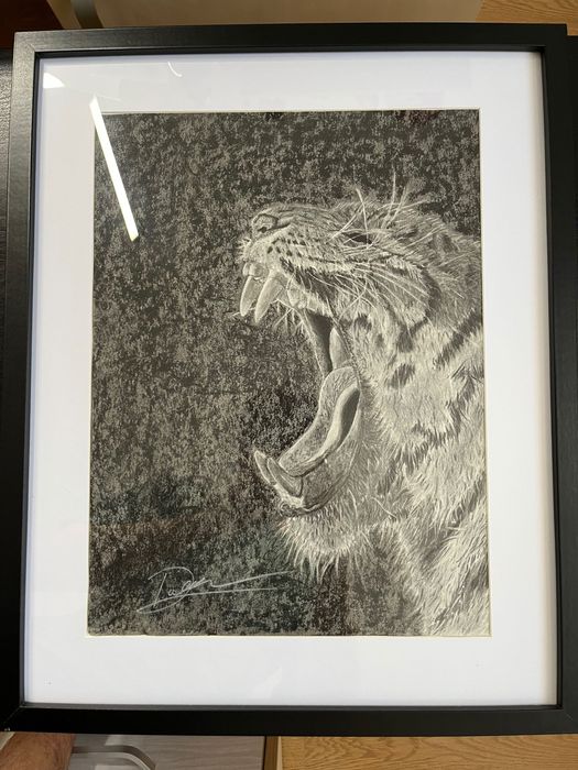 Set de 2 lucrări originale în cărbune – “Focus” & “Demon Growl”