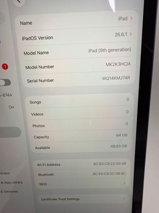 Ocazie! 94% baterie - Apple iPad gen 9