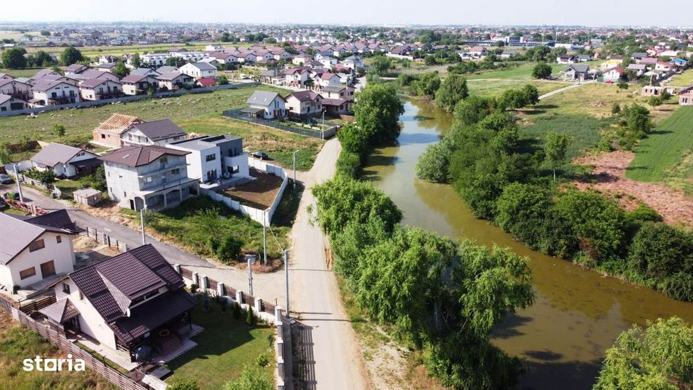 Teren intravilan zona de lacuri Berceni Ilfov – vedere la lac