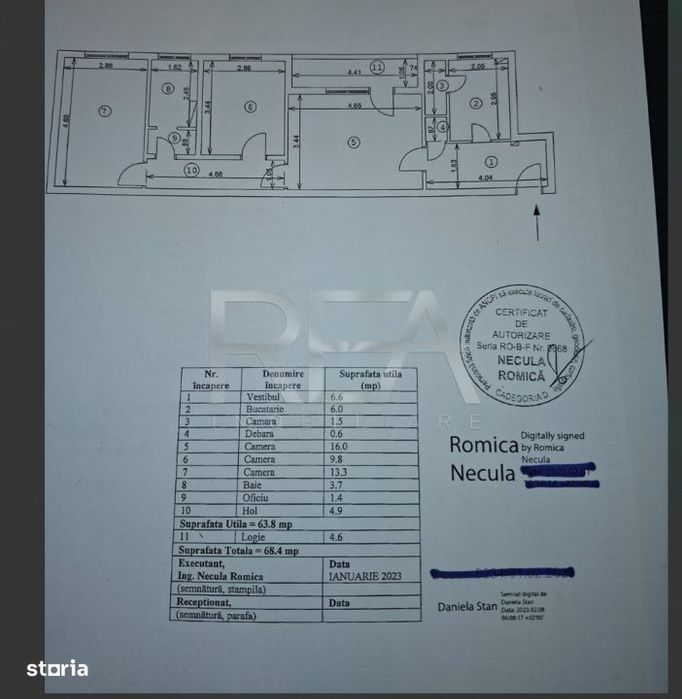 3 camere la etajul 1 - Brancoveanu - Lamotesti - Scoala 108