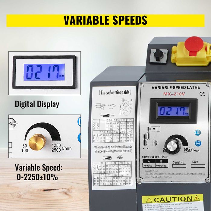 Strung Metalic Mini 750W 20x40 cm, Viteză 50-2500RPM,Mandrină 4 Bacuri