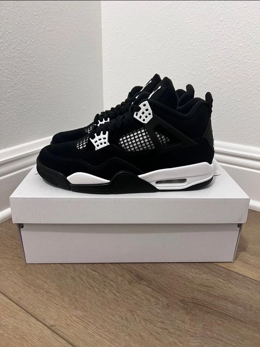 Jordan 4 White Thunder 41,42, Negru, Noi in Cutie