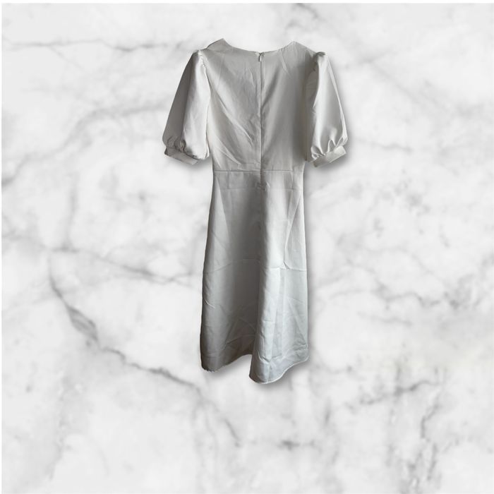 Rochie elegantă albă cununie civilă