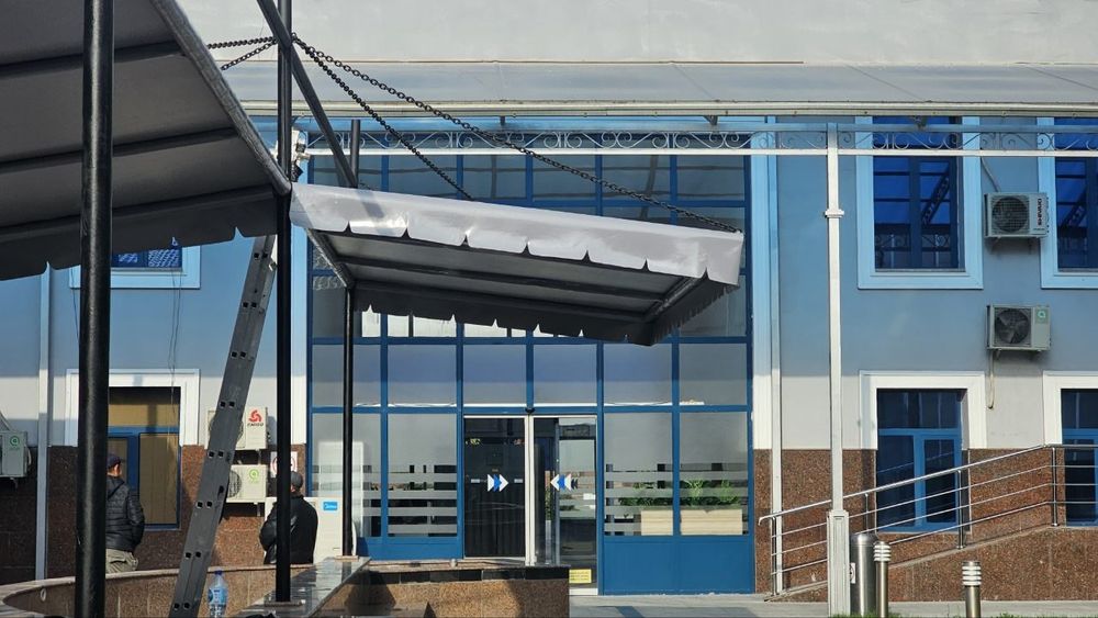 Баннер тент Сойа сетка установка