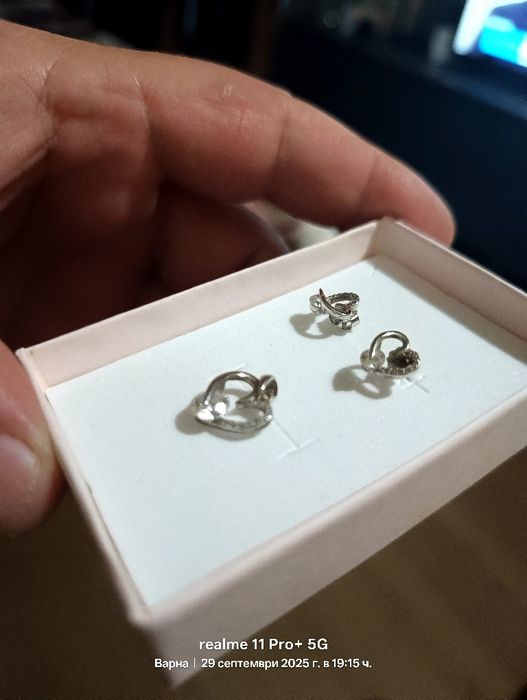 Сребърни халки  обици