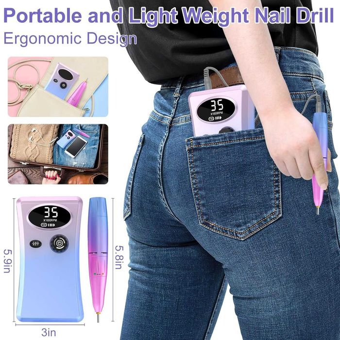 Акумулаторна пила за нокти Cadrim с аксесоари