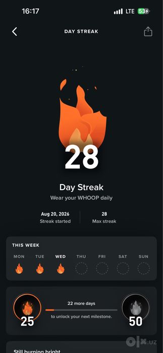 Woop peak 5.0 sensor