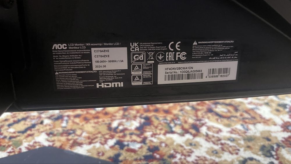 Monitor AOC Gaming 24/27 inch Full HD 240Hz OC 360Hz – stare foarte bună