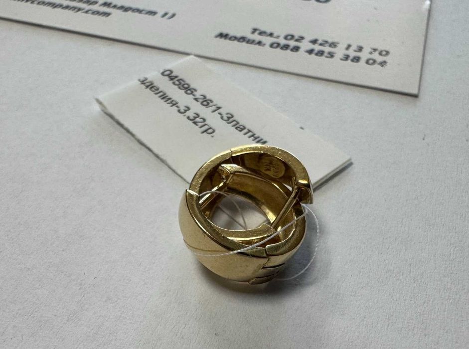 Златни обеци 3.32гр.