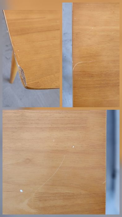 NOU Masă bucătărie extensibilă 100-130cm "TOMS", maro închis