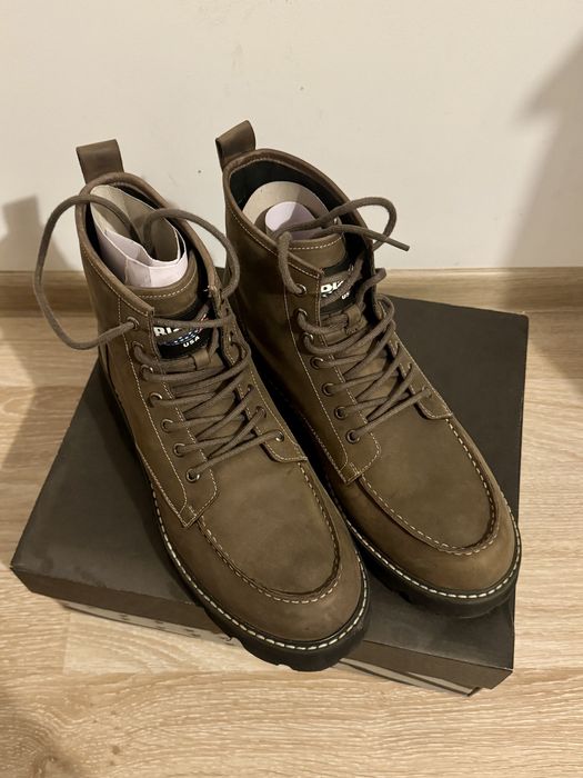 Ghete maro de piele, cu siret, Blauer, marimea 45