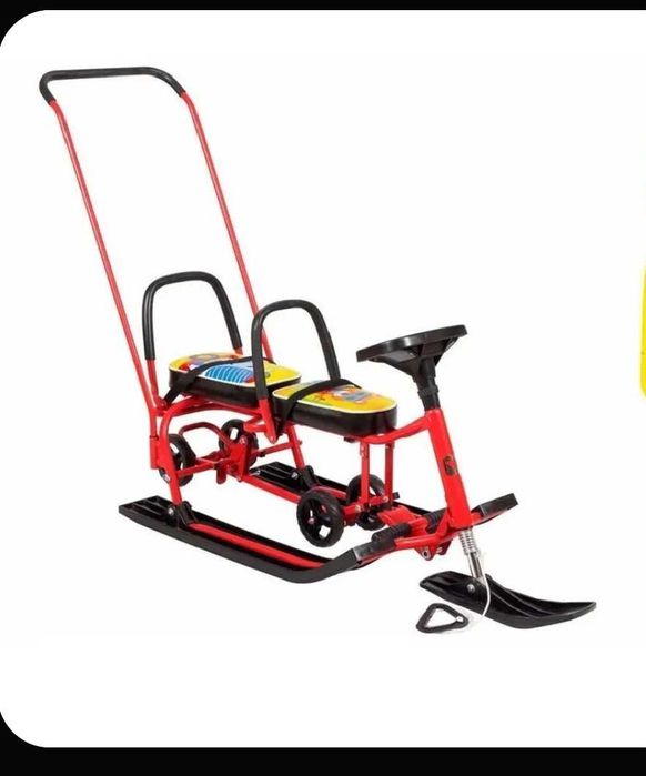 Санки для двоих детей.