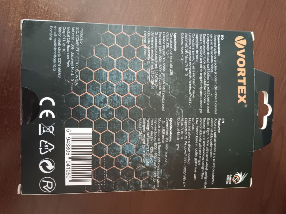 Mouse Gaming Vortex VG7500 3200DPI