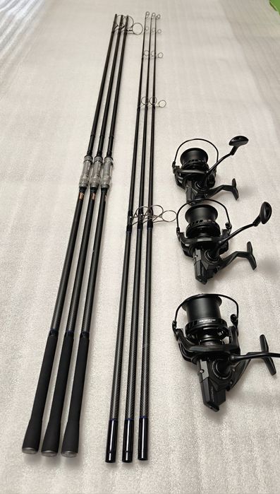 SET 3 Lansete FL FLX30 3.96M 4.0Lbs 2Seg + 3 Mulinete PRO FL MT 14000