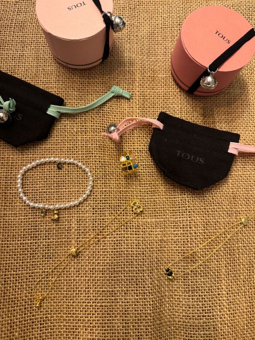 Tous нови оригинални бижута сребро 925 обеци гривна