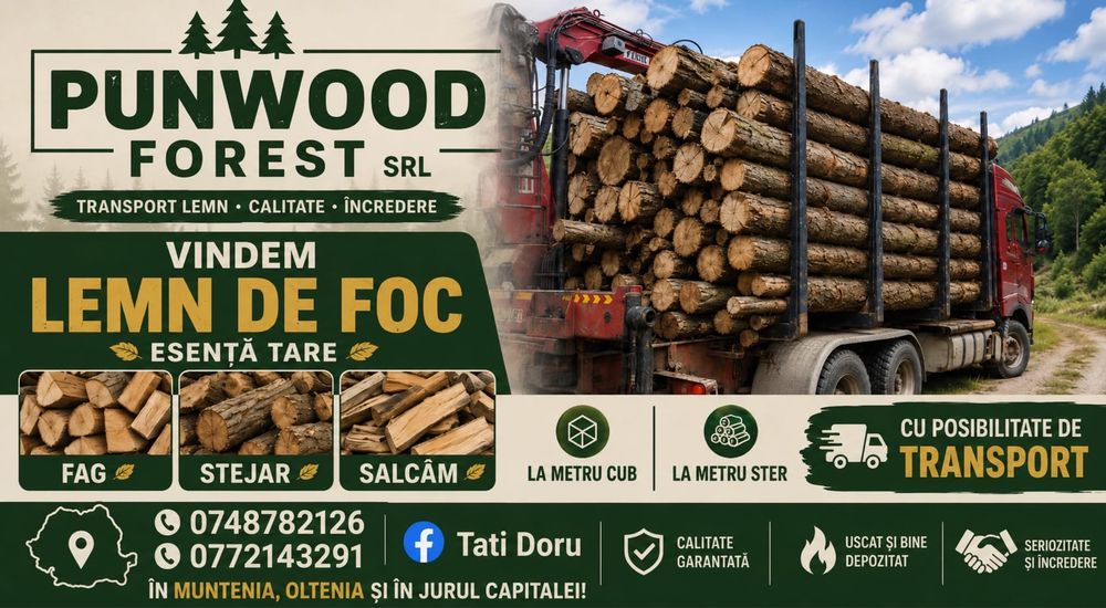 Lemn foc esenta tare Fag,Stejar, Carpen, Salcam